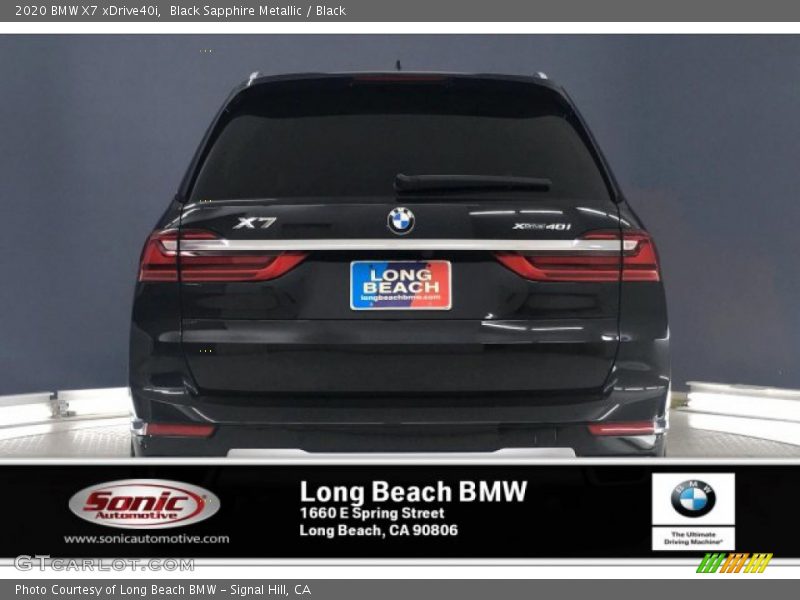 Black Sapphire Metallic / Black 2020 BMW X7 xDrive40i