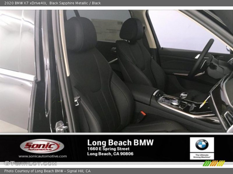 Black Sapphire Metallic / Black 2020 BMW X7 xDrive40i