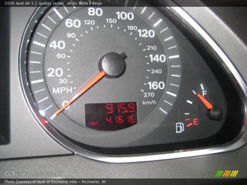 Arctic White / Beige 2006 Audi A6 3.2 quattro Sedan