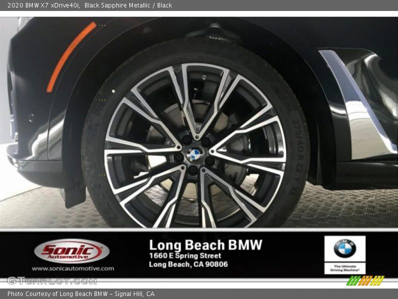 Black Sapphire Metallic / Black 2020 BMW X7 xDrive40i