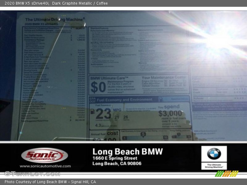 Dark Graphite Metallic / Coffee 2020 BMW X5 sDrive40i