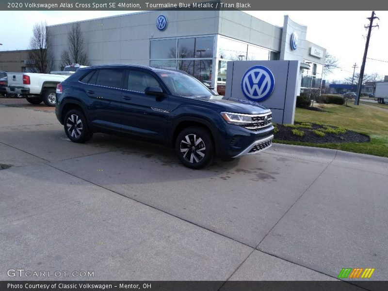 Tourmaline Blue Metallic / Titan Black 2020 Volkswagen Atlas Cross Sport SE 4Motion