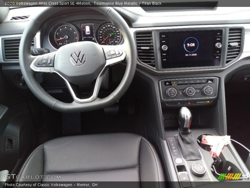 Tourmaline Blue Metallic / Titan Black 2020 Volkswagen Atlas Cross Sport SE 4Motion
