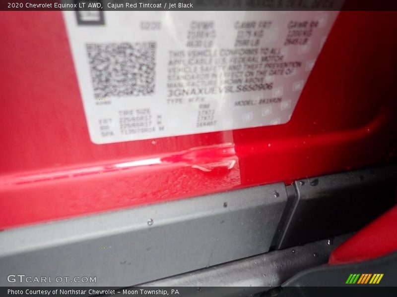 Cajun Red Tintcoat / Jet Black 2020 Chevrolet Equinox LT AWD