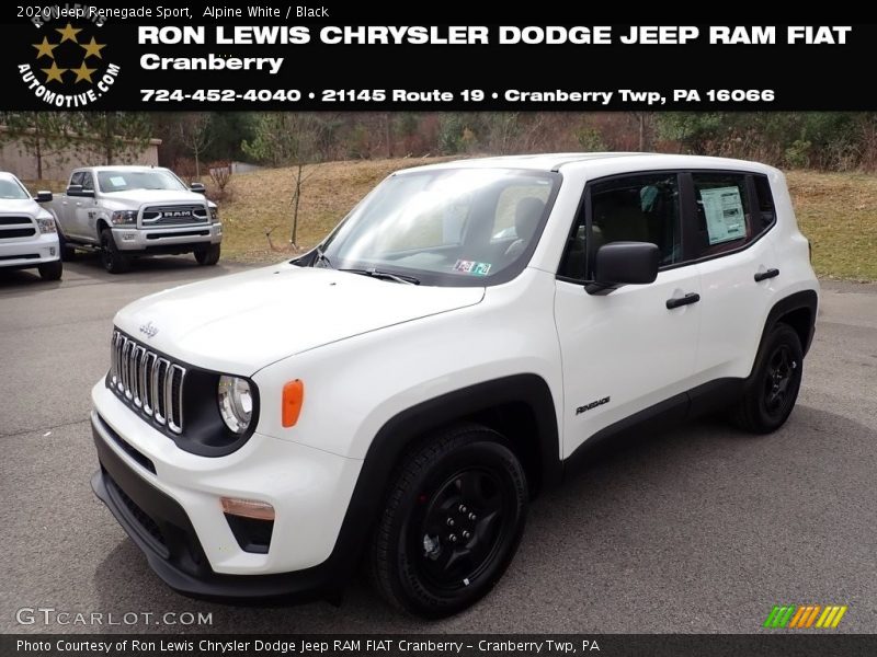 Alpine White / Black 2020 Jeep Renegade Sport