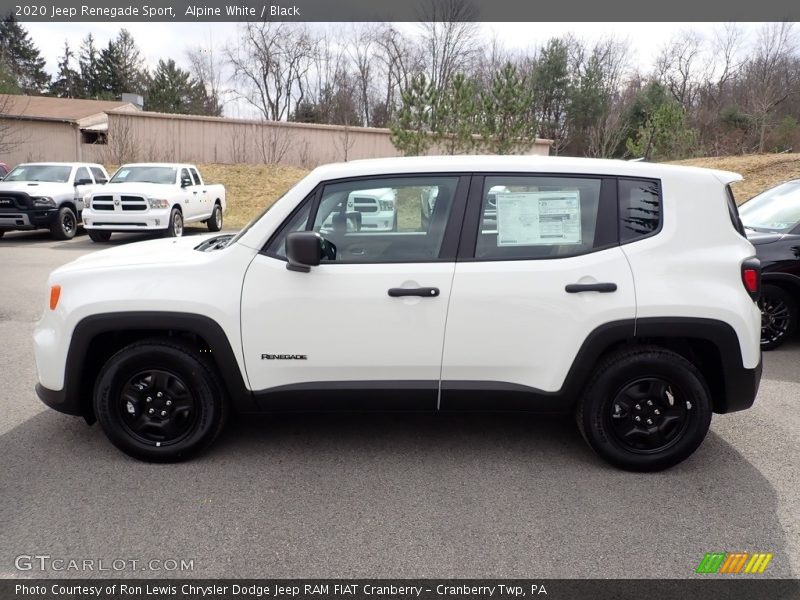 Alpine White / Black 2020 Jeep Renegade Sport