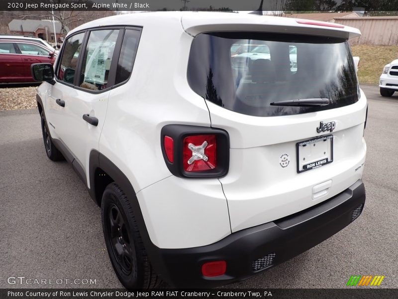 Alpine White / Black 2020 Jeep Renegade Sport