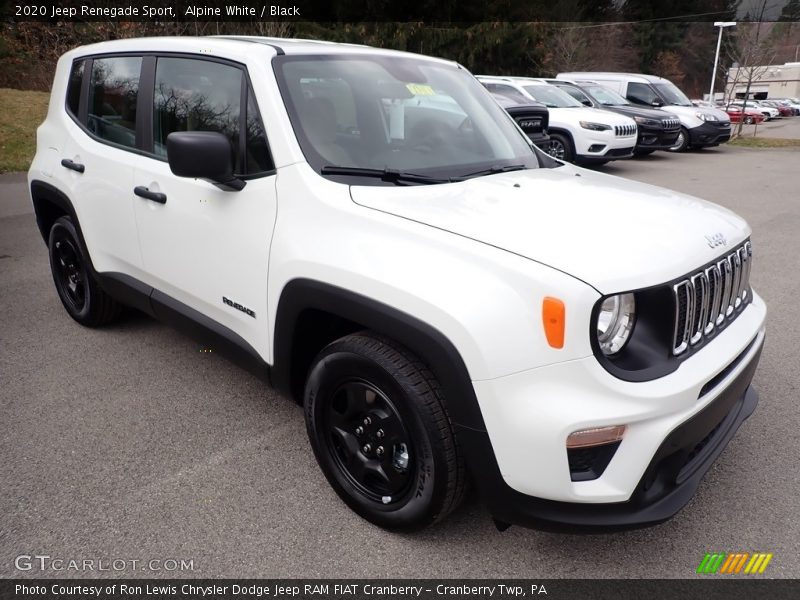 Alpine White / Black 2020 Jeep Renegade Sport