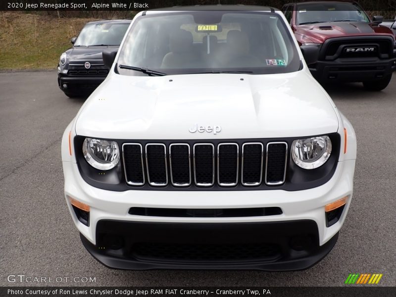 Alpine White / Black 2020 Jeep Renegade Sport