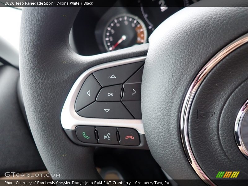 Alpine White / Black 2020 Jeep Renegade Sport