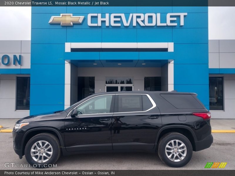 Mosaic Black Metallic / Jet Black 2020 Chevrolet Traverse LS