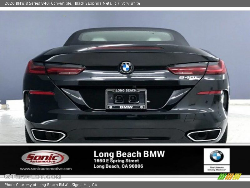 Black Sapphire Metallic / Ivory White 2020 BMW 8 Series 840i Convertible