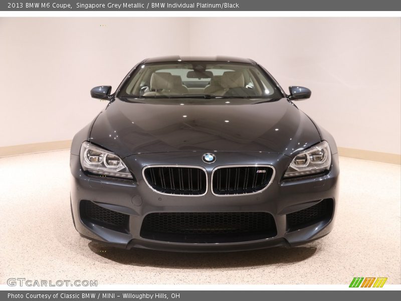 Singapore Grey Metallic / BMW Individual Platinum/Black 2013 BMW M6 Coupe