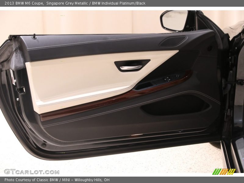 Singapore Grey Metallic / BMW Individual Platinum/Black 2013 BMW M6 Coupe