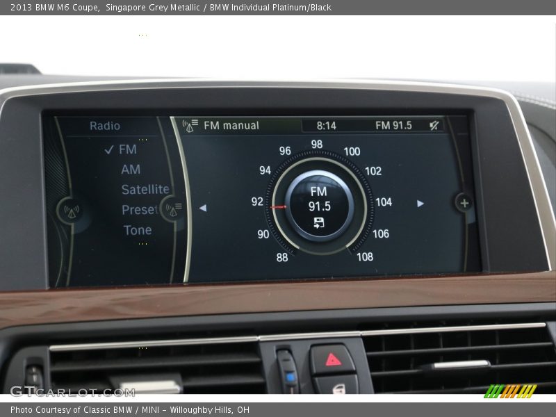 Singapore Grey Metallic / BMW Individual Platinum/Black 2013 BMW M6 Coupe