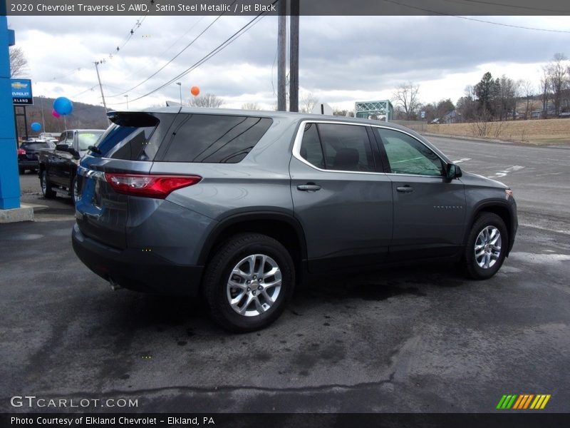 Satin Steel Metallic / Jet Black 2020 Chevrolet Traverse LS AWD
