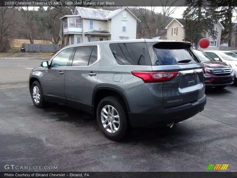 Satin Steel Metallic / Jet Black 2020 Chevrolet Traverse LS AWD