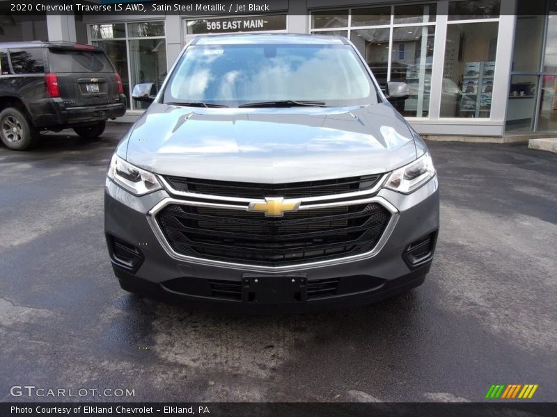 Satin Steel Metallic / Jet Black 2020 Chevrolet Traverse LS AWD
