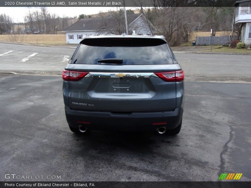 Satin Steel Metallic / Jet Black 2020 Chevrolet Traverse LS AWD