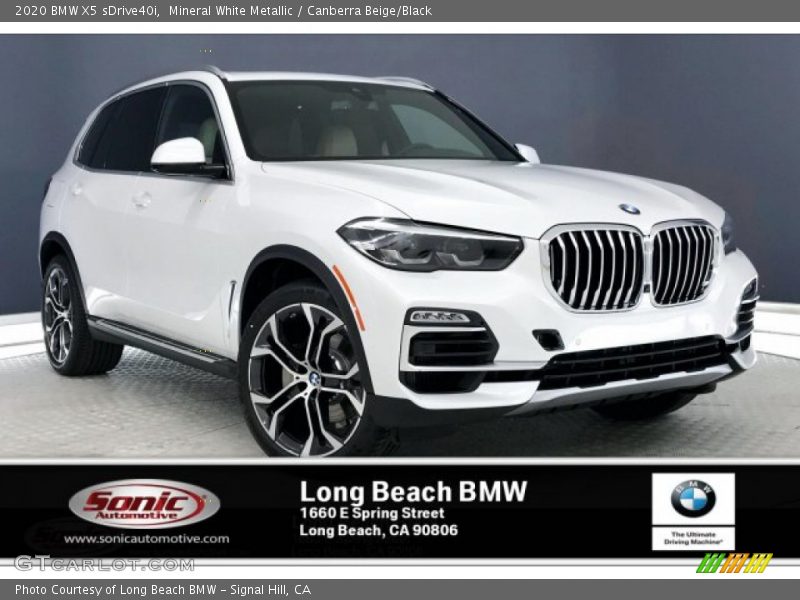 Mineral White Metallic / Canberra Beige/Black 2020 BMW X5 sDrive40i