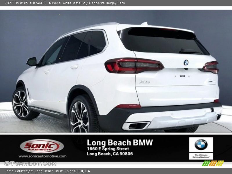 Mineral White Metallic / Canberra Beige/Black 2020 BMW X5 sDrive40i