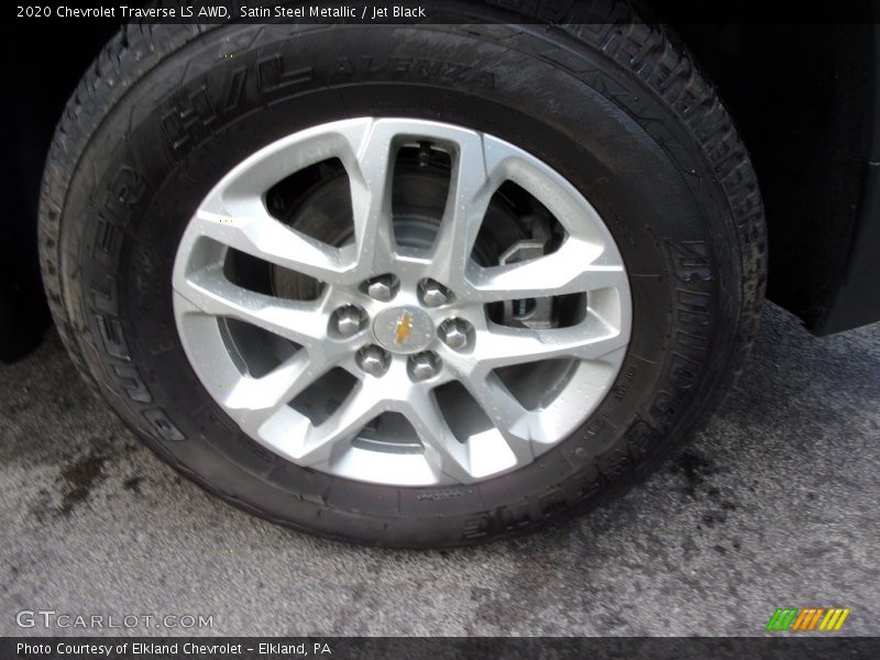 Satin Steel Metallic / Jet Black 2020 Chevrolet Traverse LS AWD