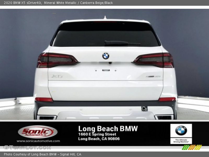 Mineral White Metallic / Canberra Beige/Black 2020 BMW X5 sDrive40i