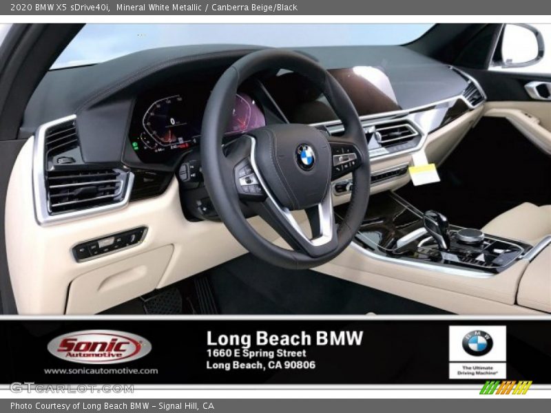 Mineral White Metallic / Canberra Beige/Black 2020 BMW X5 sDrive40i