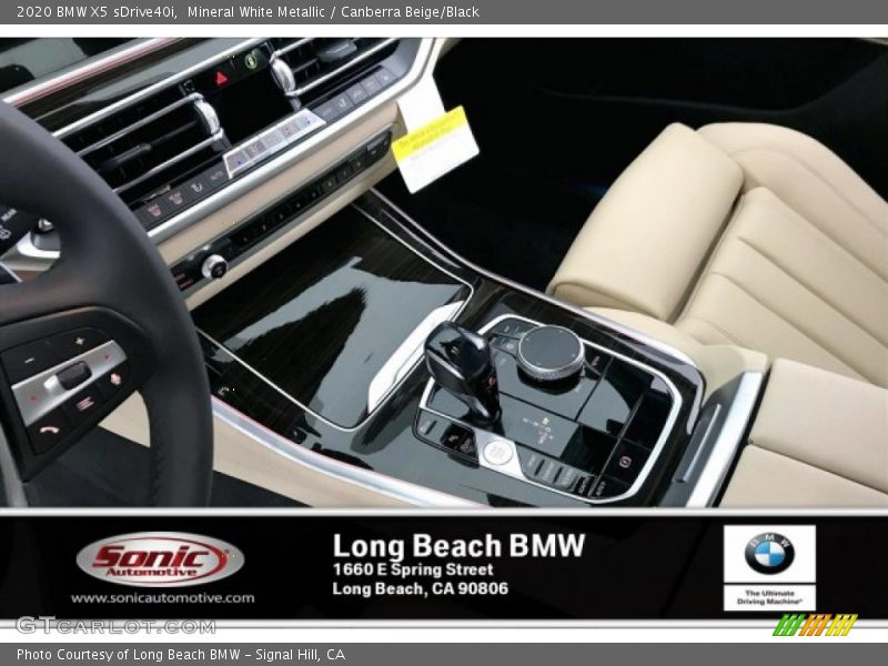 Mineral White Metallic / Canberra Beige/Black 2020 BMW X5 sDrive40i
