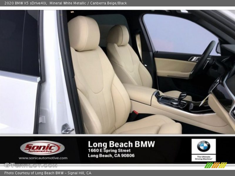 Mineral White Metallic / Canberra Beige/Black 2020 BMW X5 sDrive40i