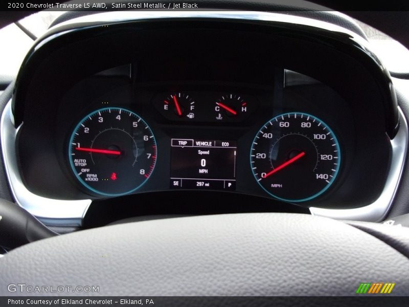 Satin Steel Metallic / Jet Black 2020 Chevrolet Traverse LS AWD