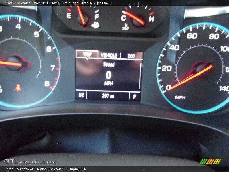 Satin Steel Metallic / Jet Black 2020 Chevrolet Traverse LS AWD