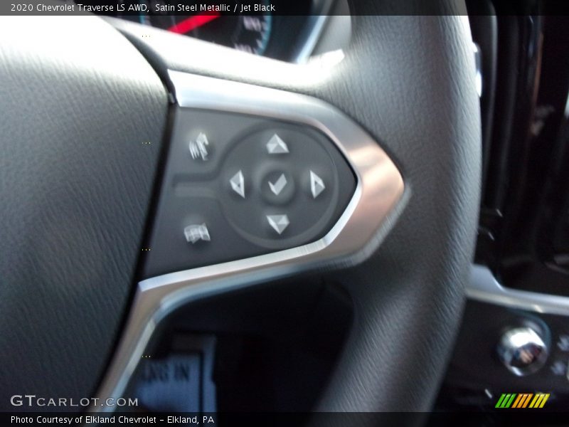 Satin Steel Metallic / Jet Black 2020 Chevrolet Traverse LS AWD