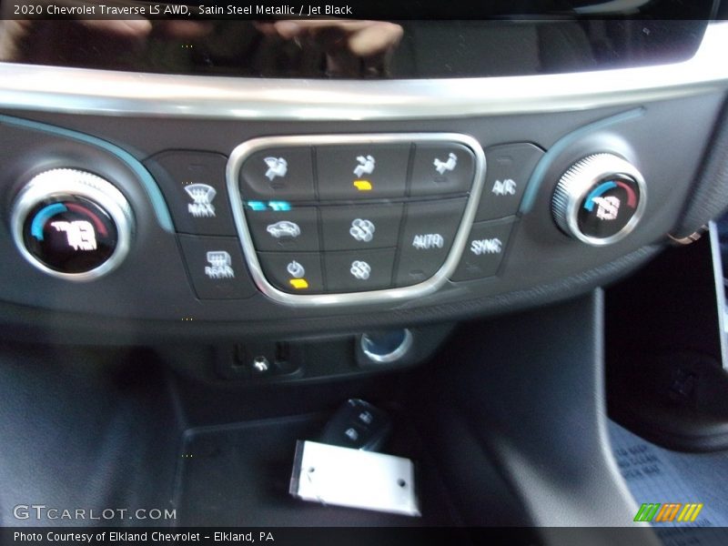 Satin Steel Metallic / Jet Black 2020 Chevrolet Traverse LS AWD