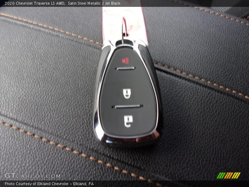 Satin Steel Metallic / Jet Black 2020 Chevrolet Traverse LS AWD