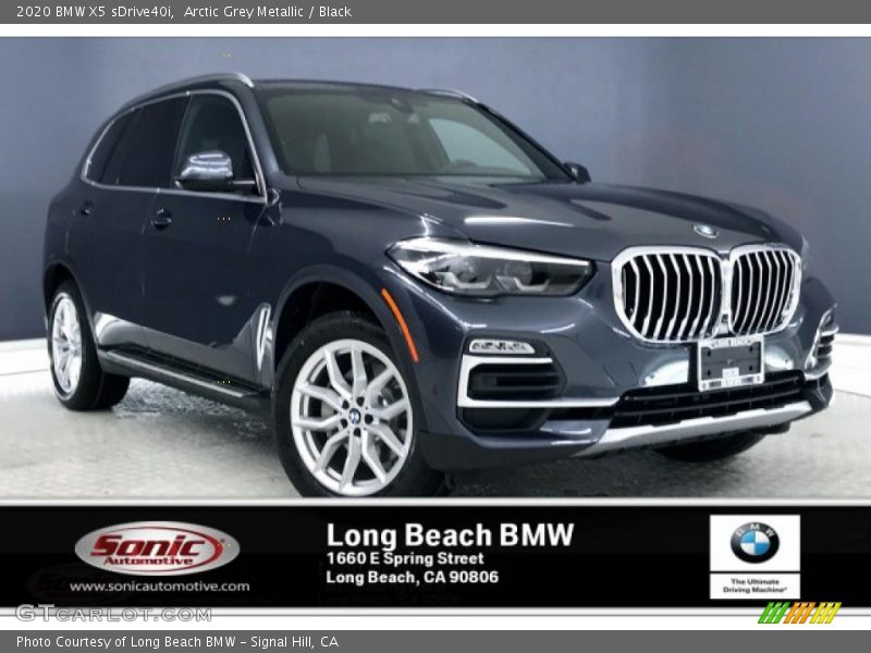 Arctic Grey Metallic / Black 2020 BMW X5 sDrive40i