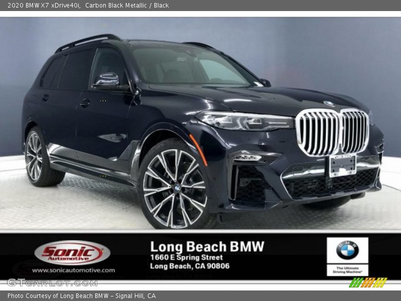 Carbon Black Metallic / Black 2020 BMW X7 xDrive40i