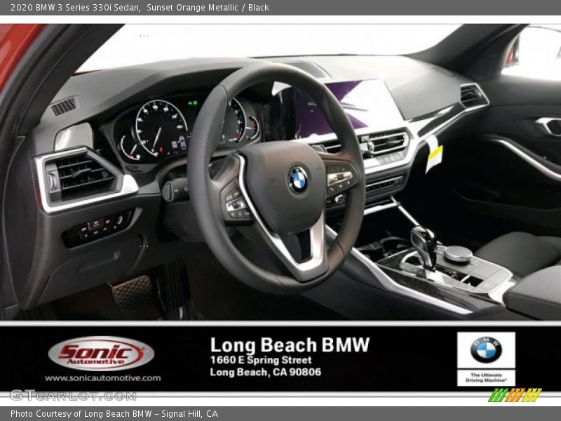 Sunset Orange Metallic / Black 2020 BMW 3 Series 330i Sedan