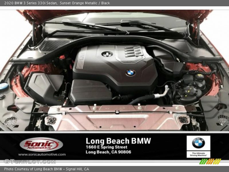 Sunset Orange Metallic / Black 2020 BMW 3 Series 330i Sedan