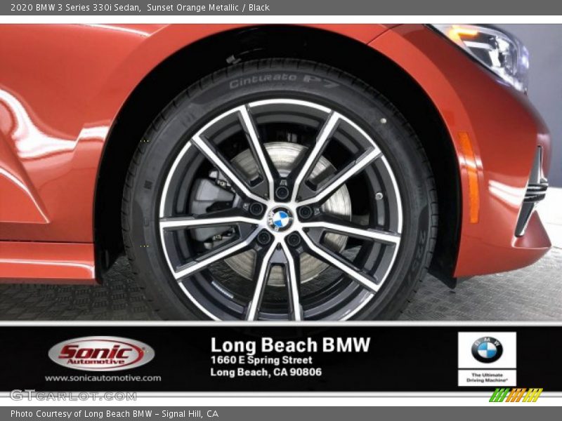 Sunset Orange Metallic / Black 2020 BMW 3 Series 330i Sedan