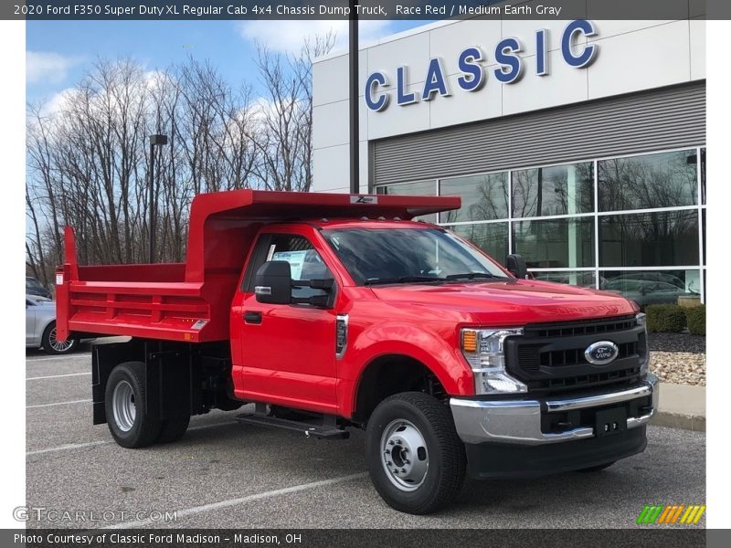 Race Red / Medium Earth Gray 2020 Ford F350 Super Duty XL Regular Cab 4x4 Chassis Dump Truck