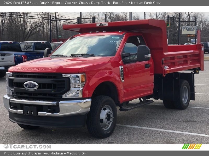 Race Red / Medium Earth Gray 2020 Ford F350 Super Duty XL Regular Cab 4x4 Chassis Dump Truck