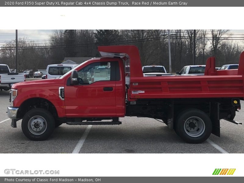 Race Red / Medium Earth Gray 2020 Ford F350 Super Duty XL Regular Cab 4x4 Chassis Dump Truck