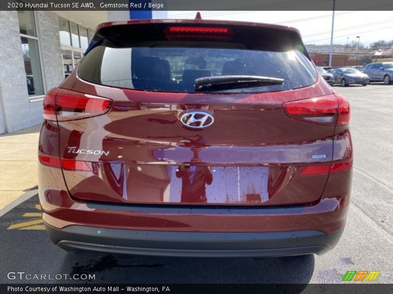 Gemstone Red / Beige 2020 Hyundai Tucson SE AWD