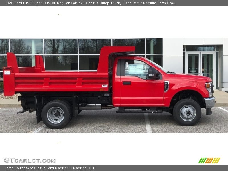 Race Red / Medium Earth Gray 2020 Ford F350 Super Duty XL Regular Cab 4x4 Chassis Dump Truck