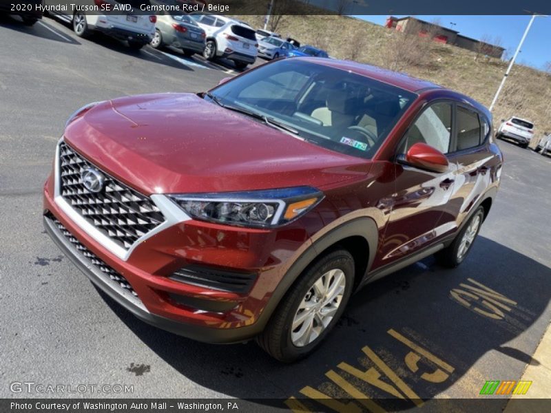 Gemstone Red / Beige 2020 Hyundai Tucson SE AWD