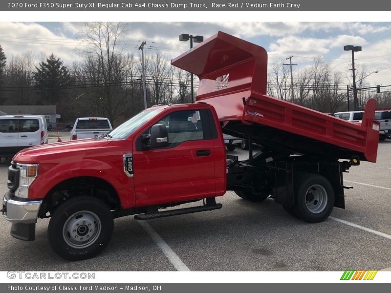 Race Red / Medium Earth Gray 2020 Ford F350 Super Duty XL Regular Cab 4x4 Chassis Dump Truck