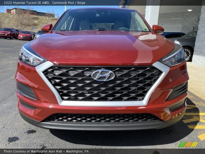 Gemstone Red / Beige 2020 Hyundai Tucson SE AWD