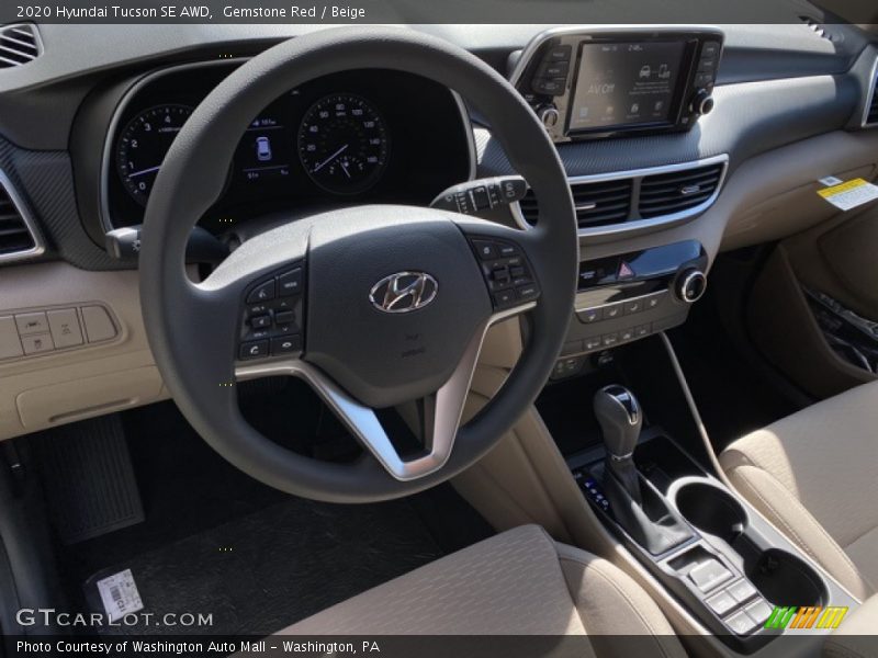 Gemstone Red / Beige 2020 Hyundai Tucson SE AWD