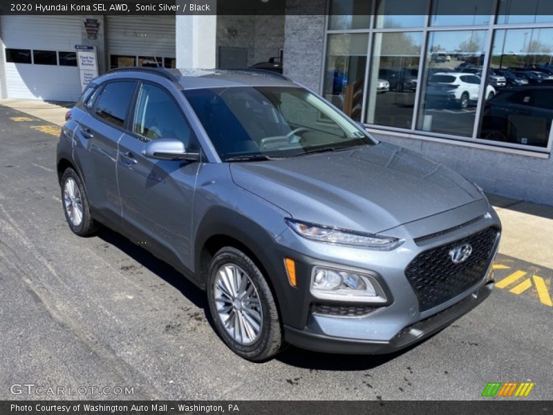 Sonic Silver / Black 2020 Hyundai Kona SEL AWD